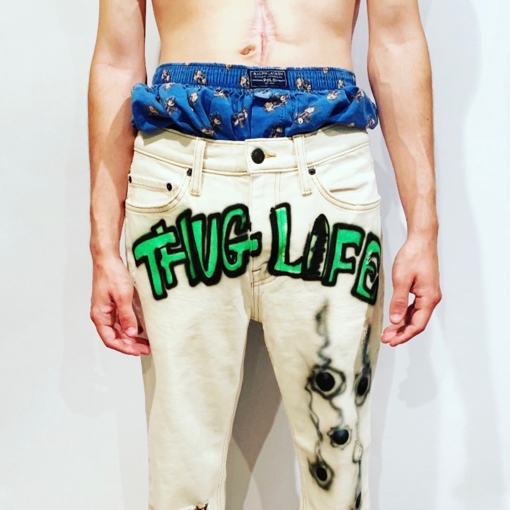 Tupac airbrush pants